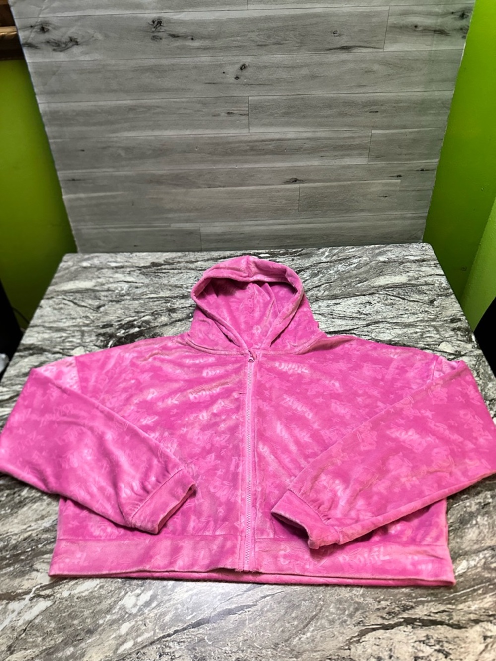 Bratz Cozy Girls' Plush Hooded Zip Jacket in Pink XL
